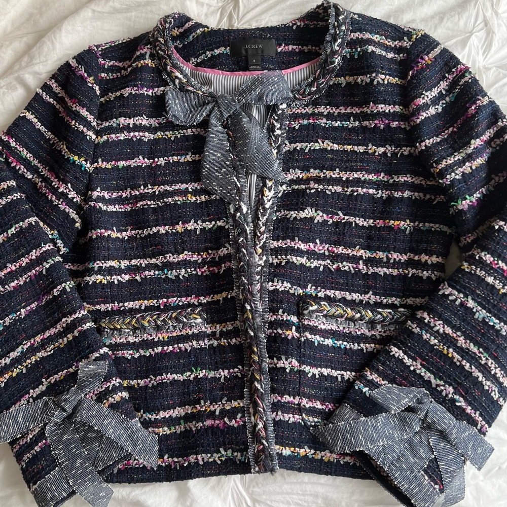 Like new J Crew Multi colored Tweed Jacket